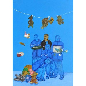 Emaan Rauf, 12 x 10, Gouache on Wasli, Figurative Painting, AC-EMR-006